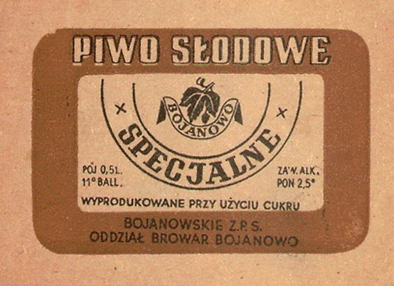 BOJANOWSKIE Z.P.S.
ODZIAŁ BROWAR BOJANOWO