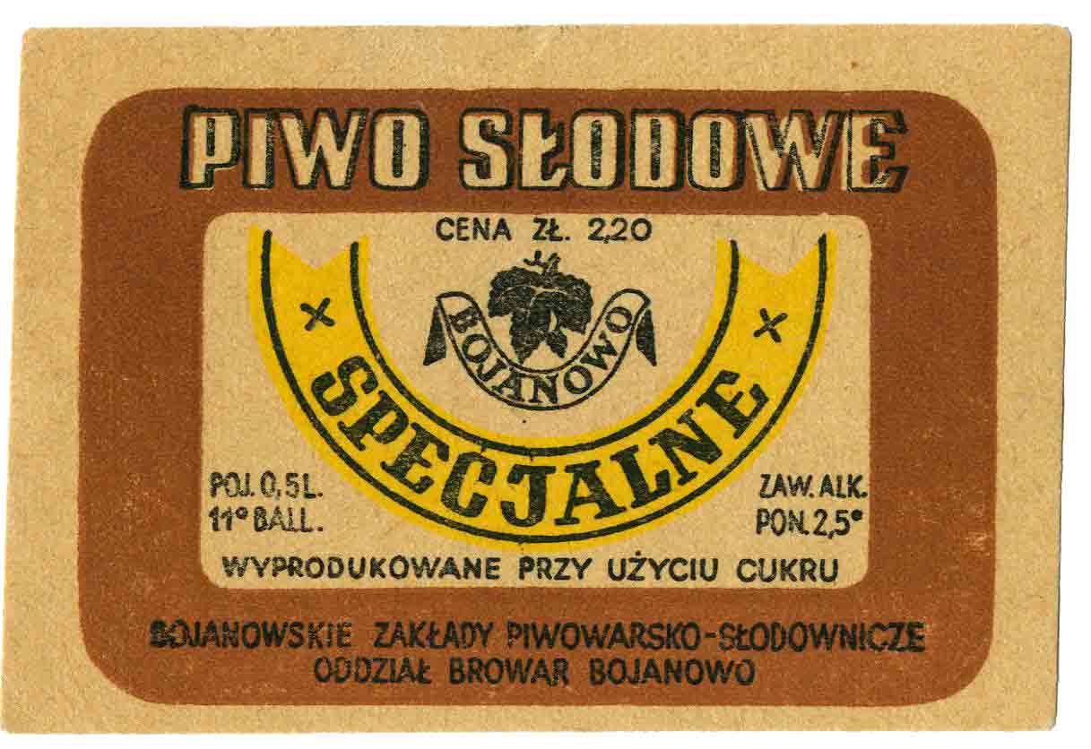 BOJANOWSKIE ZAKŁADY PIWOWARSKIE-SŁODOWNICZE
CENA ZŁ 2,20