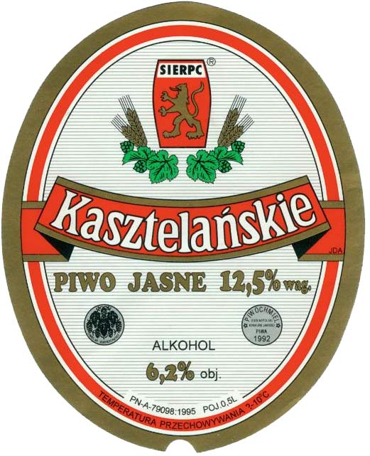 papier zwykły, na dole łukiem na białym tle norma i pojemność, sygnatura JDA