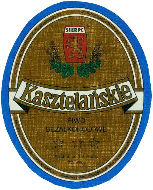 etykieta próbna, Kasztelańskie BEZALKOHOLOWE,
brak sygnatury