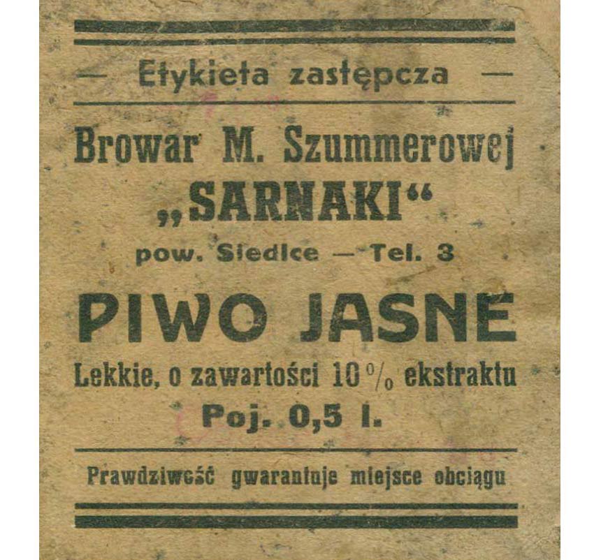 BROWAR 
M.SZUMEROWEJ 
SARNAKI