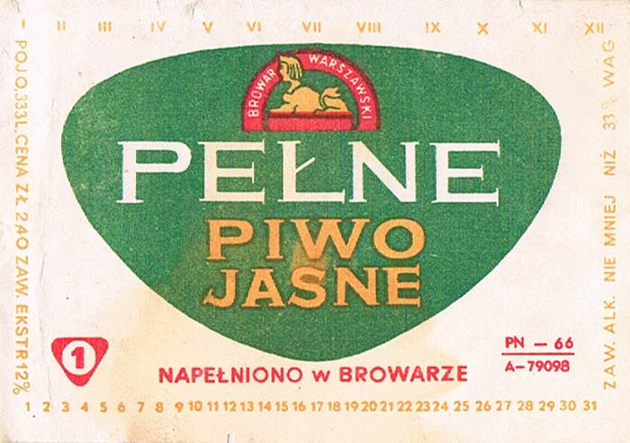 PN-66, ZŁ 2,40, 3,3%, 0,333 L., odległość pomiędzy dat. miesięcy, a POJ. -2 mm