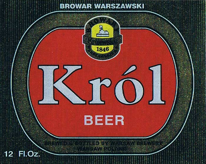 wersja eksportowa, Król i BEER białe, papier metalik z fakturą, bez sygnatury