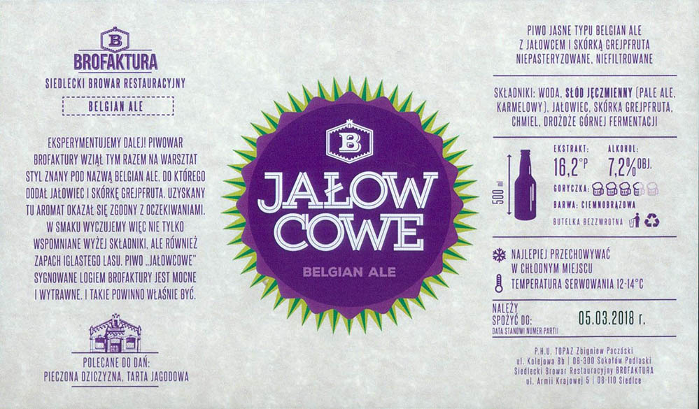 500 ml
etykieta sztancowana