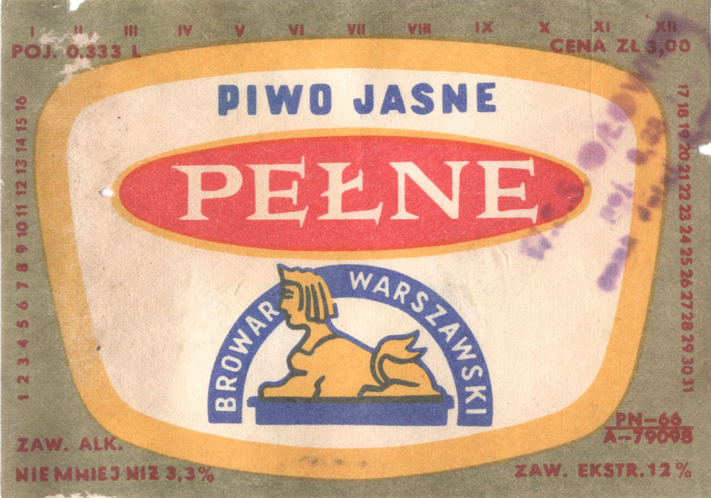 stempel "W.S.S. O/ŁOWICZ // poj. 0,33 l. // cena detal. 3 zł"