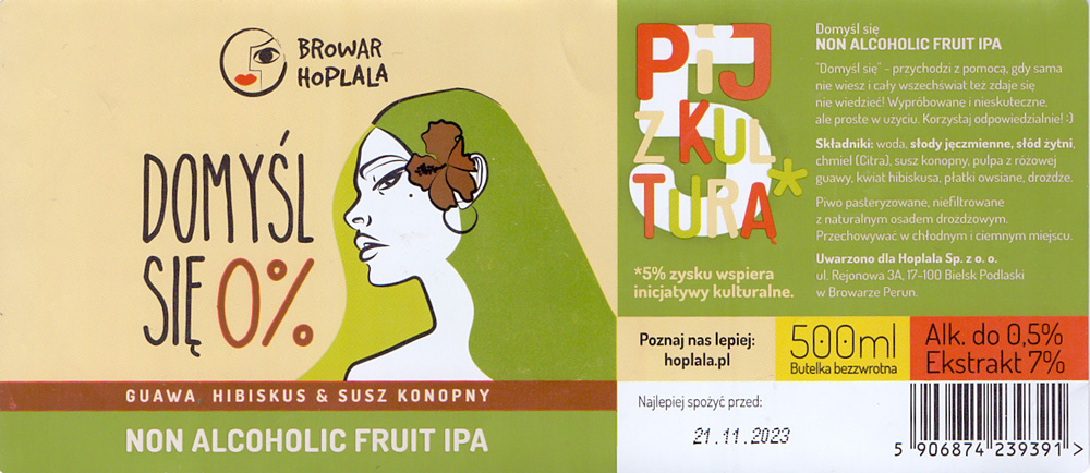 browar kontraktowy Hoplala,
włosy zielone