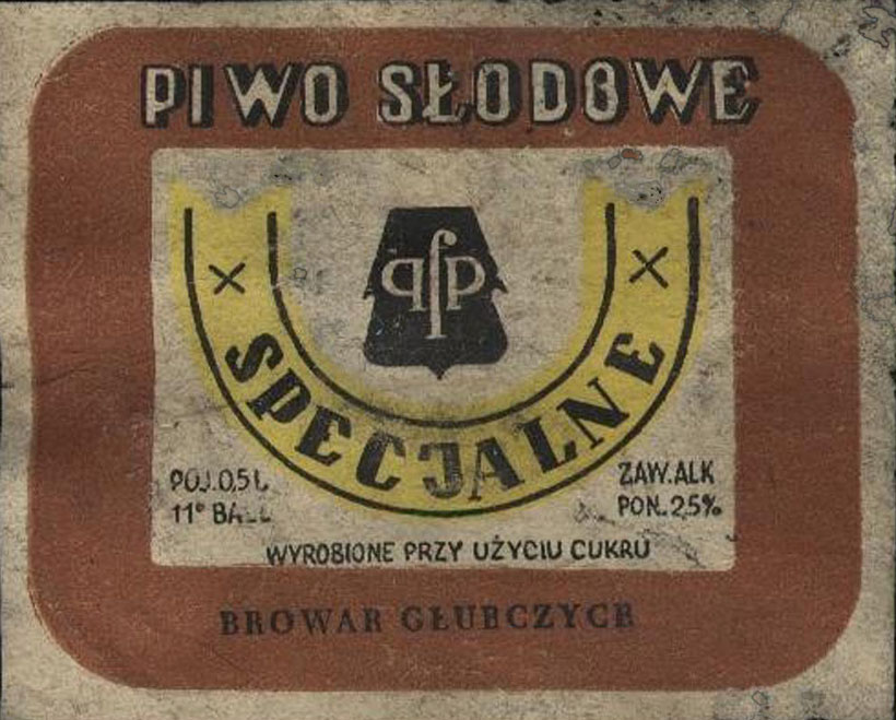 przesunięcie opisów względem napisu
BROWAR GŁUBCZYCE