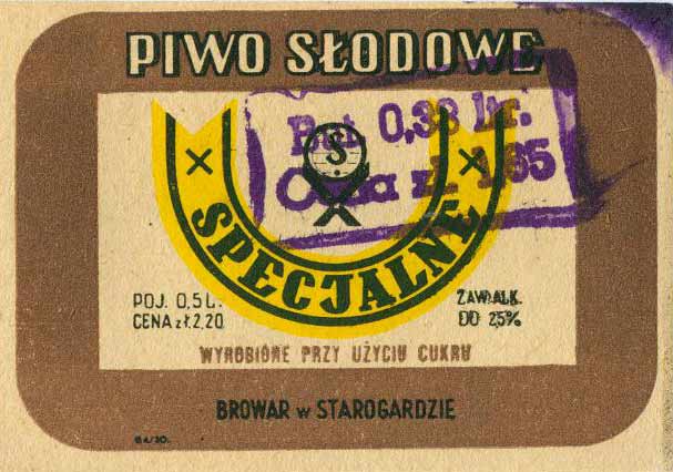 POJ.0,5L.
CENA zł. 2,20
stempel cenowy