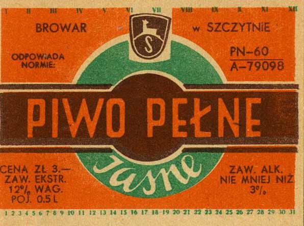 PN-60, CENA ZŁ 3,-
ZAW. EKSTR.
12 % WAG.
POJ. 0,5 L
