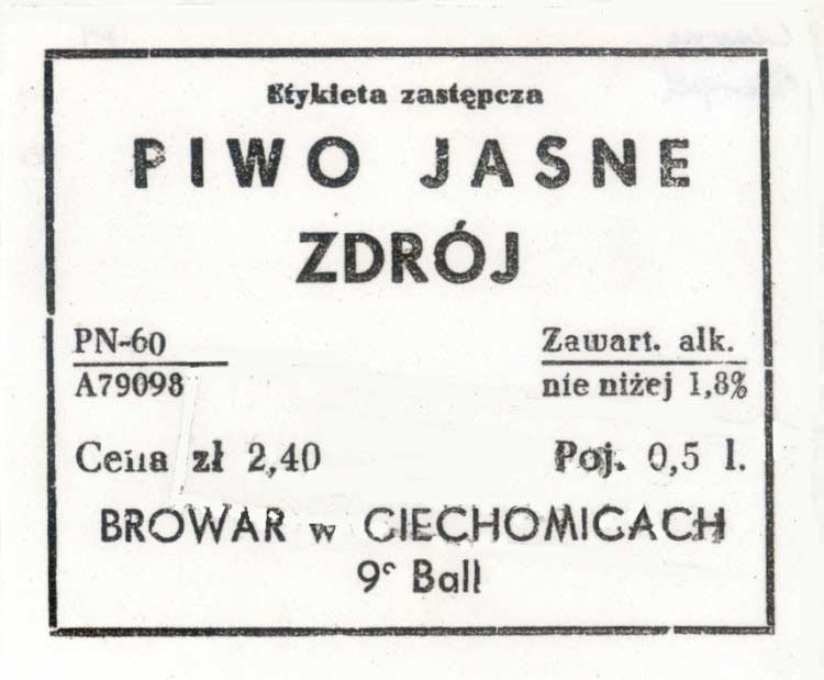 druk czarny,
0 w PN-60 niżej, 7 w 79098 wielkości innych cyfr