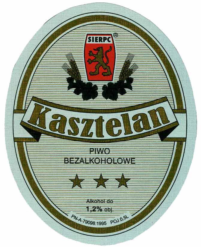 etykieta próbna, Kasztelan BEZALKOHOLOWE