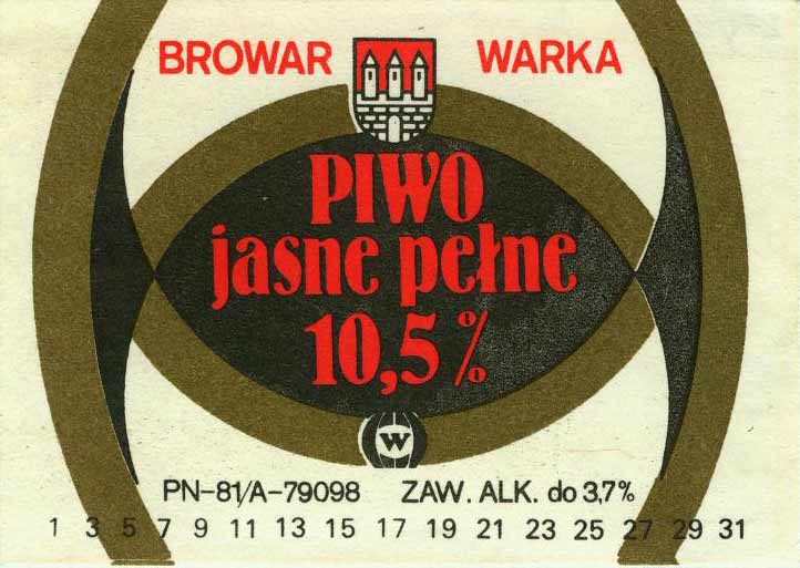 paski złote, brak datownika miesięcy,
271/89