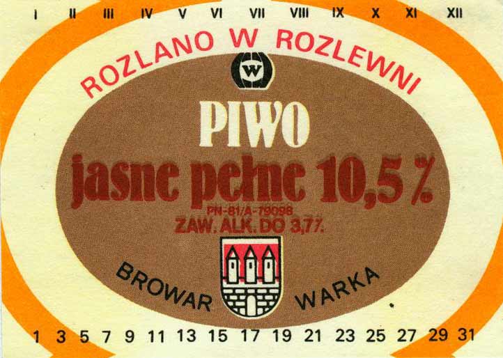 tło ciemnobrązowe, jasne pełne 10,5% ciemnoczerwone,
473/90