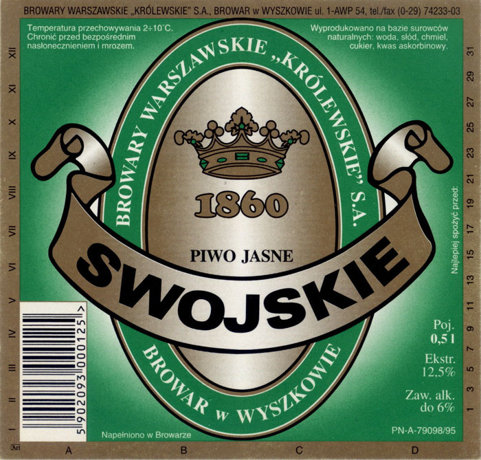 BROWARY WARSZAWSKIE "KRÓLEWSKIE" S.A.