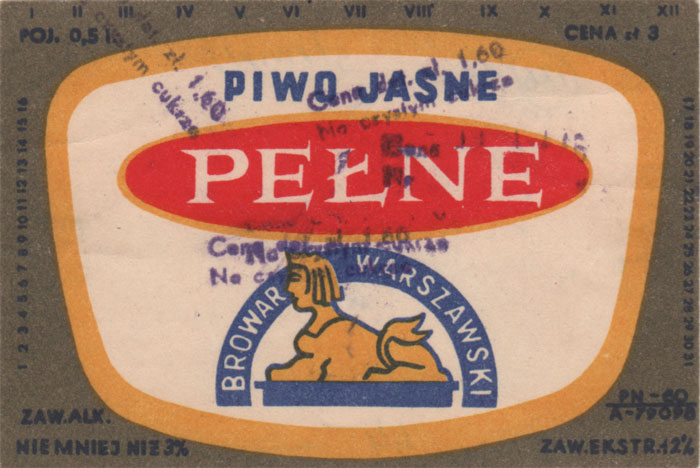 stempel "Cena det. zł. 1,60//Na czystym cukrze"