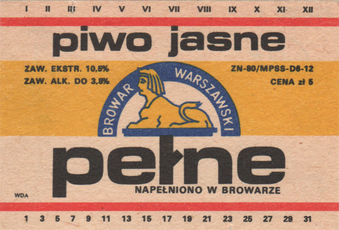 ZN-80, zł 5, NAPEŁNIONO ..., odległość pomiędzy czerwonymi pasami 46 mm,
306/81