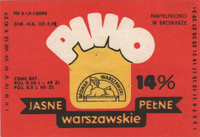 PN-81, 0,33 L -40 ZŁ, 0,5 L 60 ZŁ, bez sygnatury, 285/84