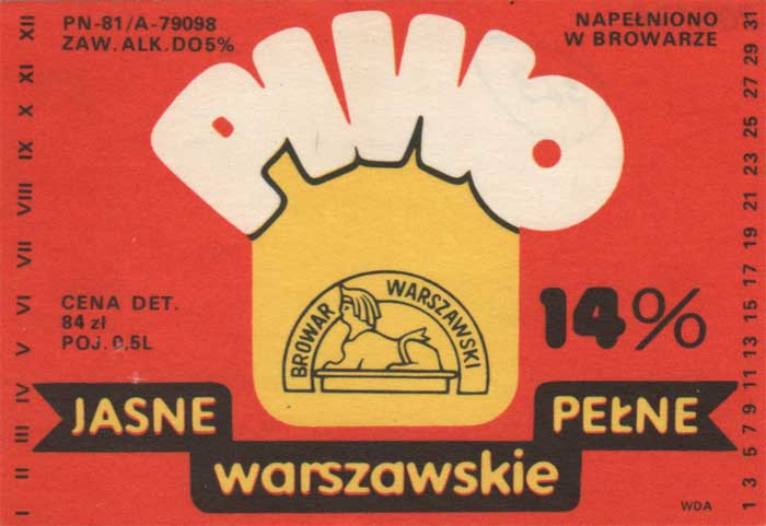 PN-81, 84 zł, 0,5L, sygnatura WDA, 206/88