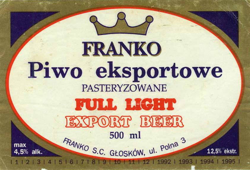 rozlewnia Franko w Głoskowie
2449/93