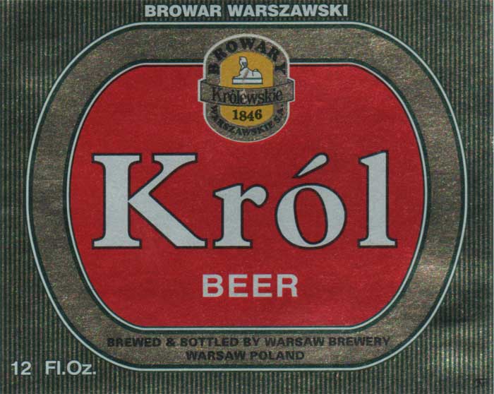 wersja eksportowa, Król i BEER białe, papier metalik gładki, sygnatura Art
