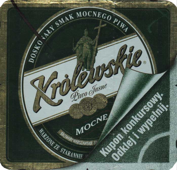 MOCNE, sygnatura B, promocja-kupon z ciemną zielenią, rogi zaokrąglone, próba