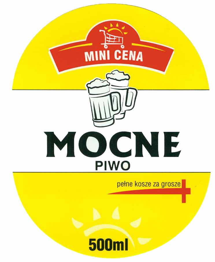 MOCNE, etykieta na piwo dla sieci sklepów