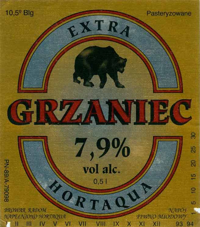 7,9%, papier metaliczny z fakturą, złoto miedziane, GRZANIEC czerwony, lata 93 94, 1722/93